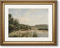 ARPEOTCY Vintage Gold Framed Wall Art Decor, Nature Landscape RiversideTrees Paintings, Victorian Wall Decor for Living Room Bedroom Bathroom, Canvas Prints Antique Frame Artwork, 13x16 inch