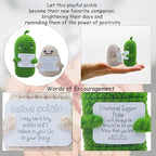 Mini Funny Positive Potato Birthday Gifts for Women Men, 2PCS Emotional Support Pickle Crochet Cucumber Doll Inspirational Gifts for Friends Coworker, Cute Room Decor Boys Girls Stocking Stuffers