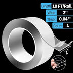 Art3d Double-Sided Tape (10FT), Removable, Traceless, Washable, Reusable - Multipurpose Tape as Seen on TV
