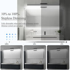 Ralbay 5 Color Temperature Dimmable LED Modern Black Vanity Light for Bathroom 40inch 36W Acrylic Matte Black Bathroom Vanity Lighting Fixtures Over Mirror