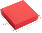 GEFTOL Jewelry Gift Boxes 20 Pack 3.5x3.5x1 Inch Cardboard Jewelry Boxes,Small Gift Boxes for Jewelry Earrings Necklaces Handmade Bangles Bracelets(Red)