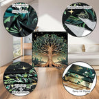 Leofanger Tree of Life Tapestry Psychedelic Mystic Floral Tapestry Vintage Plant Flower Wall Tapestries Aesthetic Tree Tapestries Wall Hanging for Home Decor(59.1"x78.7")