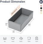DIMJ Drawer Organizer Clothes - Underwear Organizer Small Sock Organizer Closet Organizers and Storage Box Dresser Drawer Dividers for Baby Clothes,Bra,Socks, Belt, Tie, Set of 9,Grey