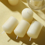 Pure Beeswax Votive Candles Bulk-Pack of 10, Natural Unscented Beeswax Candles for Family Party and Birthday Gift(Ivory)