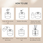 VINEVIDA Reed Diffuser for Home & Bathroom | Long-Lasting Scent Sticks Set | Oil Stick Diffuser | Bathroom Scent - Room Fragrance No. 1303 - Inspired by: Santal