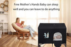 Crib Blackout Cover for Pack N Play - Travel Crib Cover, Breathable Baby Netting Cover/Tent for Indoor or Outdoor Portable Stretchy Blackout Tent, Net Curtains