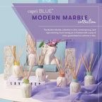 Capri Blue Modern Marble Reed Diffuser Set - Includes Reed Diffuser Sticks, Scented Oil & Glass Bottle - Luxury Scents for Bedroom Decor & Bathroom Air Freshener - Havana Vanilla (5.7 fl oz)
