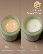 M&SENSE Eucalyptus & Mint Candles Home Scented, Natural Non Toxic Soy Candle, 19.4oz 110H Long Lasting Aromatherapy Candle for Stress Relief, Meditation, Spa, Relaxing Gifts for Men Women