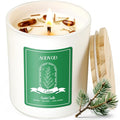 AOOVOO Cedar Scented Candles for Women - Aromatherapy Candle with Crystals Inside, 10oz Soy Candles for Home Scented, Birthday Gifts Valentines Day Candle for Women Mom