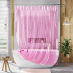 AmazerBath Extra Long Shower Curtain Liner, Clear Pink Shower Liner 84 Inches Long, 72x84 Plastic Shower Curtain Liners, Cute Tall Shower Liner, PEVA Bathroom Shower Curtain Liners & 3 Magnets