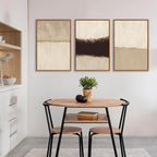 CHDITB Large Abstract Framed Canvas Wall Art Set, Modern Neutral Wall Decor, Minimalist Textured Wall Painting, Beige Blown Art Print for Living Room, Bedroom, Dining Room, Office, Bathroom -16"x24"x3