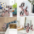 Pink Balloon Dog Decor,Balloon Animal Shelf Decor Preppy Room Decors,Cute Statue Home Decors, Bedroom Modern Sculpture Desk,Office Gold Decorations Small Figurines