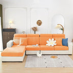 Sofa Covers Couch Covers for Sofa Pet Friendly Couch Cushion Covers Universal Sofa Covers Washable Stretch Slipcovers for Sectional Sofa (Texture Orange,Headrest Cover)