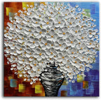 YaSheng Art- 3D Thick Canvas Wall Art Hand-Painted Minimalism Abstract Artwork Oil Painting Home Decorations Modern bedroom Wall Art Ready to Hang