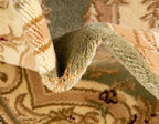 Rugs.com Chateau Collection Rug – 8' Octagon Green Medium Rug Perfect for Living Rooms, Kitchens, Entryways