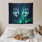 VUMIVI Cat Eye Galaxy Tapestry Mystical Northern Lights Starry Sky Abstract Aurora Art Magical Fantasy Decor Tapestry Wall Hanging for Living Room Bedroom Dorm Classroom Aesthetic Decor W60xL50in