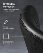 VASAGLE EKHO Collection - Dining Chairs Set of 2, Upholstered Kitchen Chairs, Comfortable Seat, Synthetic Leather with Stitching, Mid-Century Modern, Easy Assembly, Living Room Lounge, Ink Black