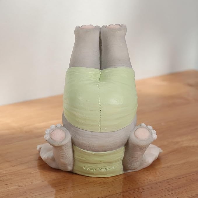 Veronese Design 3 1/2 Inch Yoga Elephant Headstand Pose Resin Figurine Hand Painted Animal Collectibles