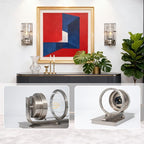 Brushed Nickel Wall Sconces Light,Modern Wall Sconces Bathroom Light Fixtures,Sconces for Small Rooms,10.2'' Beside Lights Wall Mounted (No Bulbs)