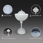 Detachable Magnetic Head Desk Lamp,Rechargeable Battery Powered Table Lamp,Dimmable Type-C Charging,Cordless Table Lamp for Reading Study Bedside