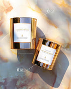 Benevolence LA Eucalyptus Orange Wood Wick Candles | Soy Christmas Scented Candles for Home | Holiday Candle Gifts for Women and Men | Home Fragrance | Aromatherapy | Shelf Decor | 8oz, 45 Hour Burn