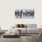 zoinart Hand Painted Modern Oil Paintings on Canvas Large Abstract Textured Canvas Wall Art, Abstract Paintings Framed Artwork for Home Decorations Ready to Hang