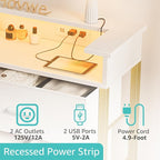 BOLUO Girls Dresser with LED Light and Charging Station for Bedroom 6 Fabric Drawer Dresser with USB Outlet Modern Gold