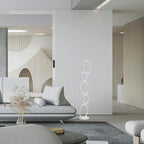SomSom Modern LED Floor Lamp - Very High Brightness, Indoor Lamp - Living Room Standing Light - Alternative to Halogen - Built in Touch Dimmer - White