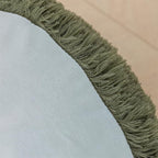 Floor Pouf- No Filler Foot Rest Stool with Storage, Bean Bag Style Cover for Living Room & Bedroom Dark Green