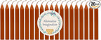 Alternative Imagination Brown Chime Candles - 20 Pack of Unscented 4 Inch Mini Taper Candles - Dripless Long Burning Ritual Candles for Meditation, Spell Work, Birthdays, Ceremonies & Home Decor