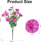 Ivydale 24 Bundles Artificial Flowers for Outdoors Spring Summer Porch Decor, Faux Petunias Plants Outdoor Realistic UV Resistant Silk Flowers for Outside Planters Patio Window Garden Yard Home