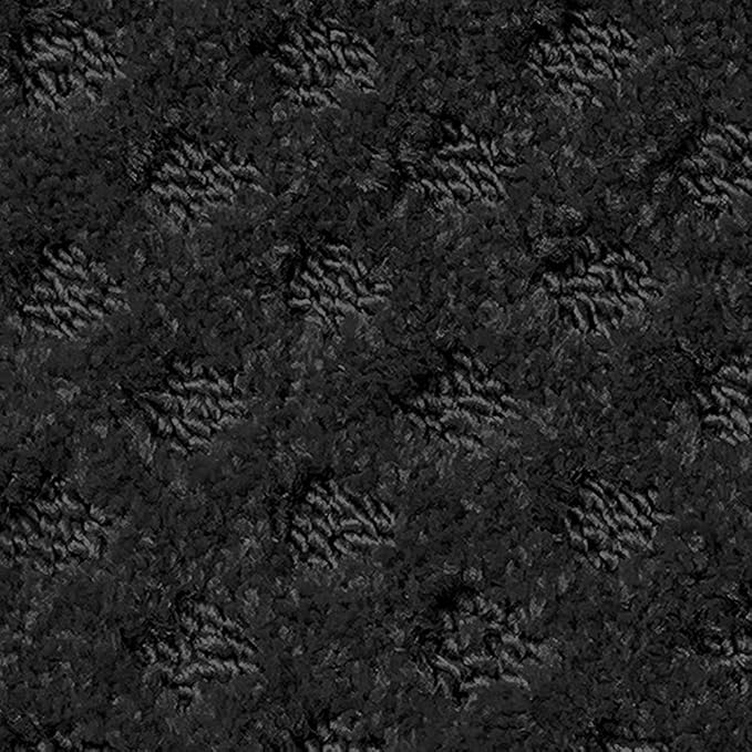 PURE ERA Bullnose Carpet Stair Treads Tape Free Non-Slip Indoor Stair Protectors Pet Friendly Stair Treads for Wooden Steps 9.5" x 30"(2 Pieces,Black Mini-Diamond Trellis)