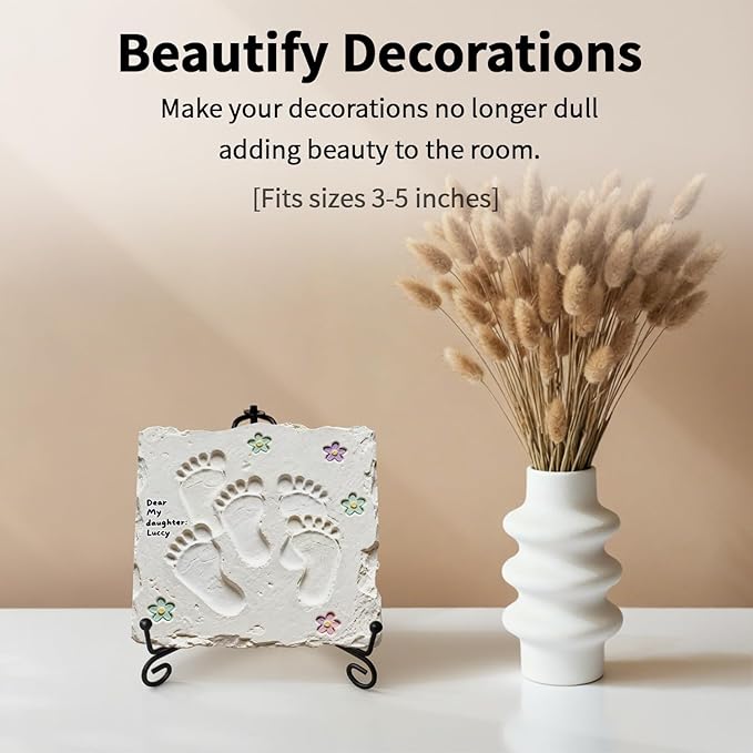 Iron Plate Stands for Display, Foldable Book Holder & Easel Stand for Sign, Versatile Poster Stand and Small Plate Stand for Home Decor, Art, Photo Frame, Card, Crystal Display (Black, 4 inch (4Pcs))