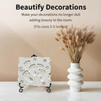 Iron Plate Stands for Display, Foldable Book Holder & Easel Stand for Sign, Versatile Poster Stand and Small Plate Stand for Home Decor, Art, Photo Frame, Card, Crystal Display (Black, 4 inch (4Pcs))