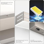 Ralbay 40inch Brushed Nickel Vanity Light with 5 Color Temperature (2700K-6000K) Dimmable Acrylic Metal 36W LED Modern Bathroom Lighting Over Mirror