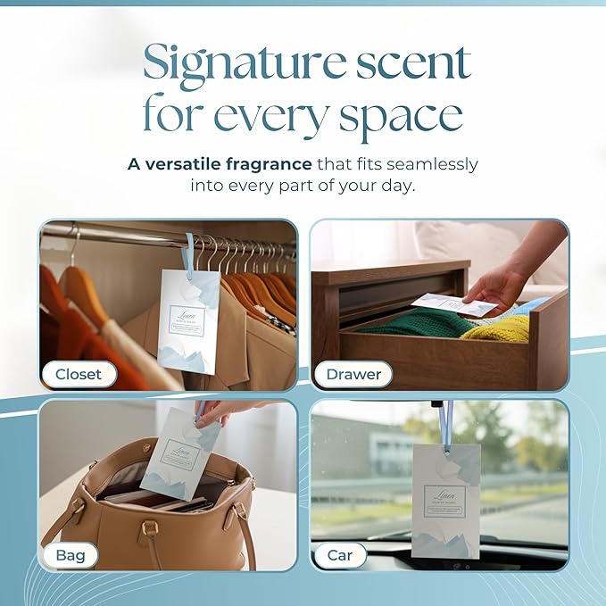 15 Pack Fresh Linen Sachets For Drawers and Closets, Scented Sachets for Drawers, Closet Freshener Sachet for Drawers to Refresh Any Space, Fresh Linen Sachet Bag Scented Drawer Fresheners for Dresser
