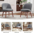 Accent Chair Mid-Century Modern Chair PU Leather Upholstered Armless Chair Set of 2, Suitable for Living Room, Bedroom, Balcony,Dark Gray