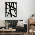 SIGNLEADER Metal Wall Art Decor Abstract Black Line Minimalist Modern Abstract Wall Sculpture Hangings Home Decoration for Living Room, Bedroom, Bathroom, Kitchen, Outdoor - 30" Black