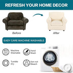 KRFOONN 2 Piece Chair Covers Printed Sofa Covers Couch Covers Washable Armchair Sofa Couch Slipcover Furniture Protector with Elastic Bottom for Living Room (Armchair, 66), Small