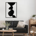 SIGNLEADER Metal Wall Art Decor Abstract Shapes Illustrations Minimalist Modern Abstract Wall Sculpture Hangings Home Decoration for Living Room, Bedroom, Bathroom, Kitchen, Outdoor - 36" Black
