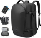 TANGCOLR Vacuum Travel Backpack with Pump for Men Women, 47L Expandable Vacpack Laptop Backpack Flight Approved with Vacuum Compression System