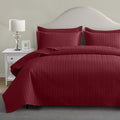 Maple&Stone Quilt Set Oversized King Size, 128"x120" Lightweight Burgundy Bedspread Ultrasonic Chevron Pattern Light Coverlet for All Season Comforter Bedding Decor - 3 Piece Bed Cover Sets