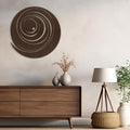 SIGNLEADER Metal Wall Art Decor Color Block Circles Minimalist Modern Abstract Wall Sculpture Hangings Home Decoration for Living Room, Bedroom, Bathroom, Kitchen, Outdoor - 24" Bronze