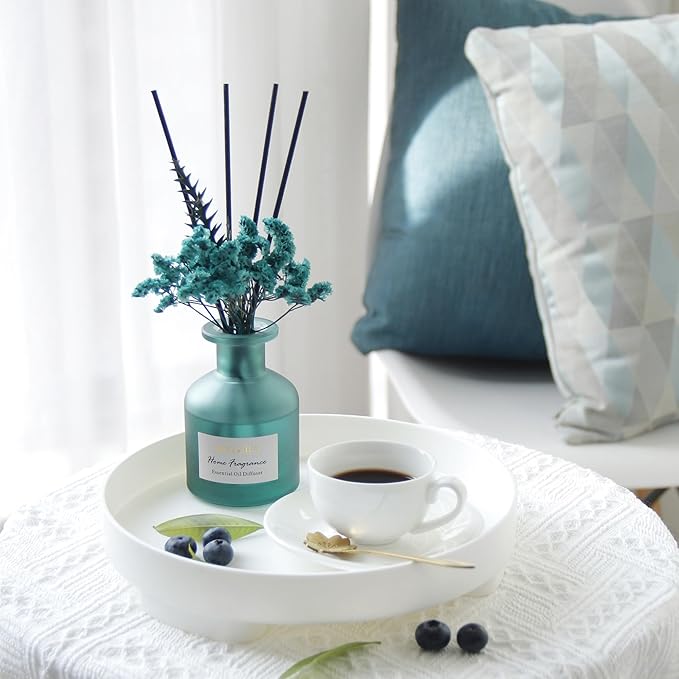 Reed Diffuser Set –Scented Diffuser with Sticks Home Fragrance Diffusers for Home Reed Diffuser for Bathroom Shelf Decor (4.06oz Bellflower)