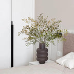 Fake Plants Eucalyptus Stems,Plastics Ficus Stems for Vase Artificial Plants,Greenery Stems for Vase Faux Plants Indoor,43.3" Faux Greenery Indoor Vase Fillers for Home Decor(3Pcs Orange)