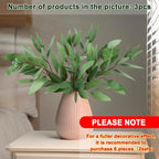WAYNHUI 3 Pack Faux Real Touch Artificial Eucalyptus Stems with Seeds 31'' Tall Faux Greenery Stems for Bridal Wedding Bouquet Vase Table Centerpiece Decor (Green 3pack)