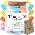 NewEleven Teacher Gifts For Women, Men - Teacher Gifts, Appreciation, Thank You Present, Inspiratonal Gift For Teachers From Student - Bible Verse Jar