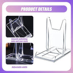 10 Pack Acrylic Book Stand, Clear Adjustable Display Holder Easel for Comic Books, Magazines, Photos, Artworks – Multi-Purpose Shelf Decor for Home Office, Cookbooks, Collectibles
