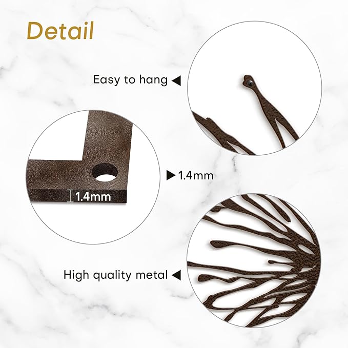 SIGNLEADER Metal Wall Art Decor Flying Bird Minimalist Modern Abstract Wall Sculpture Hangings Home Decoration for Living Room, Bedroom, Bathroom, Kitchen, Outdoor - 24" Bronze