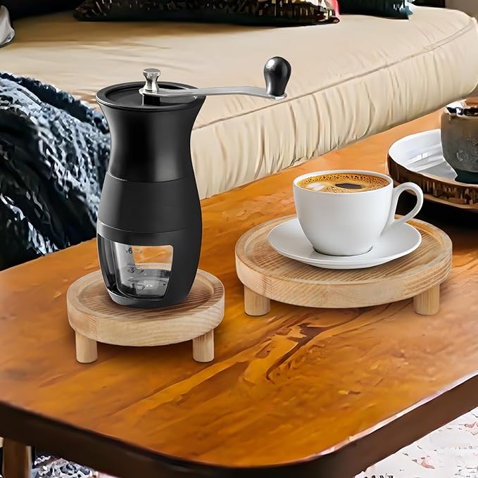 3PCS Wooden Display Risers for Display,Wood Riser Display Pedestal Stand for Home Décor (Natural,8,6,5'')